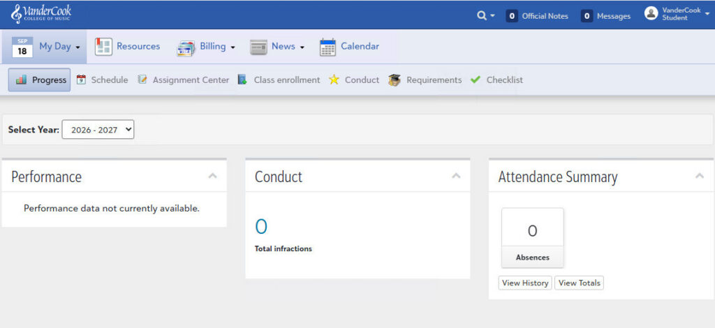 bb student interface