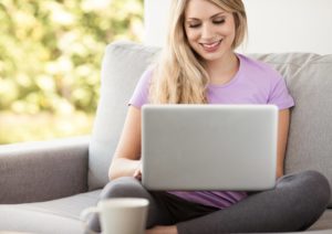 female on laptop